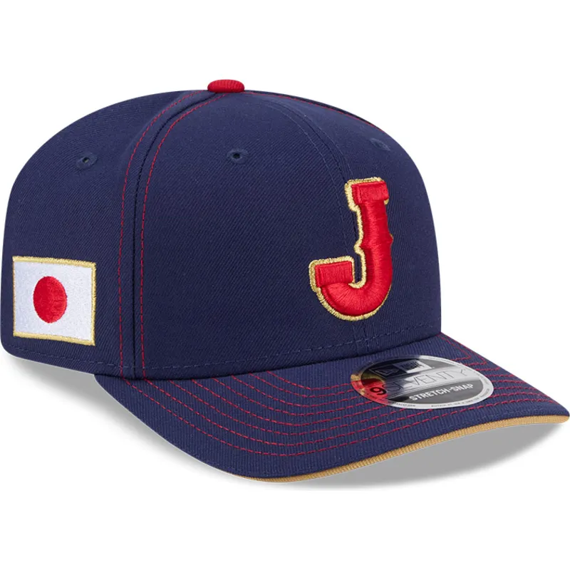 marineblaue-gebogene-snapback-kappe-9seventy-stretch-snap-japan-2026-world-baseball-classic-von-new-era