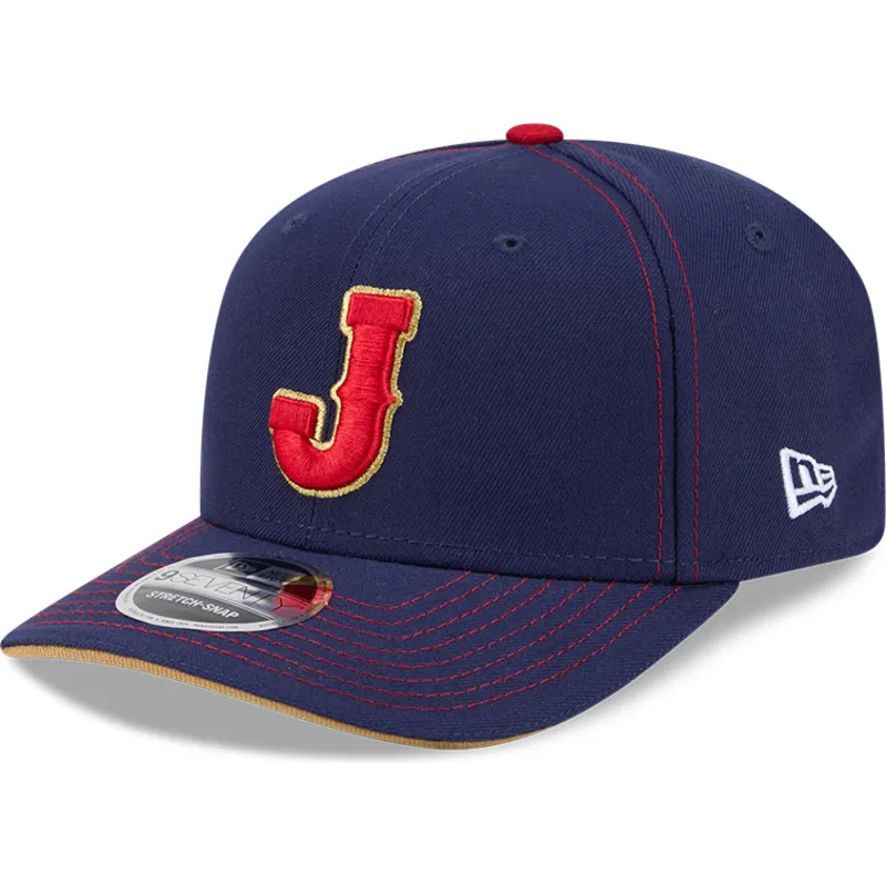 marineblaue-gebogene-snapback-kappe-9seventy-stretch-snap-japan-2026-world-baseball-classic-von-new-era