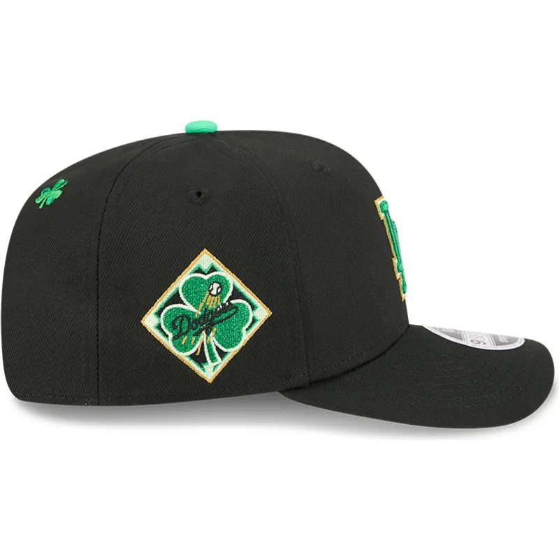 gorra-curva-negra-snapback-9seventy-stretch-snap-saint-patrick-s-day-de-los-angeles-dodgers-mlb-de-new-era