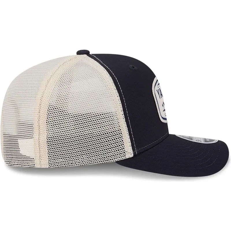 trucker-cap-marineblau-9seventy-stretch-snap-patch-new-york-yankees-mlb-von-new-era