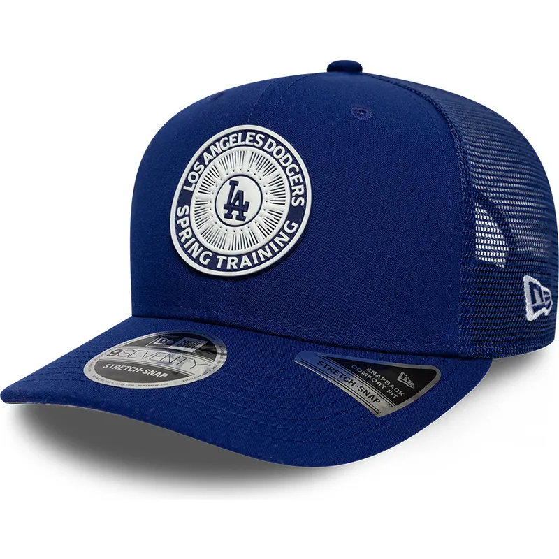 new-era-9seventy-stretch-snap-circle-spring-training-los-angeles-dodgers-mlb-blue-trucker-hat