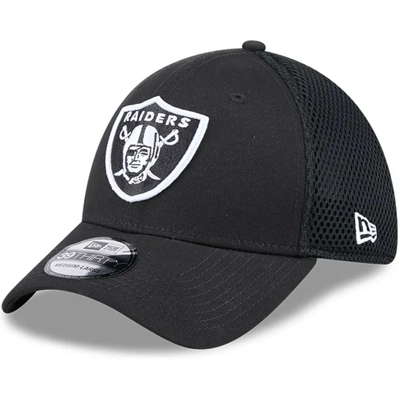 svart-justerad-trucker-keps-39thirty-evergreen-neo-fran-las-vegas-raiders-nfl-av-new-era