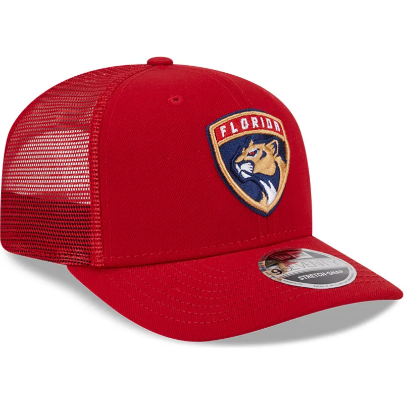 rote-trucker-kappe-9seventy-stretch-snap-evergreen-der-florida-panthers-nhl-von-new-era