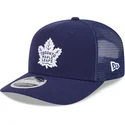 marineblaue-trucker-kappe-9seventy-stretch-snap-evergreen-der-toronto-maple-leafs-nhl-von-new-era