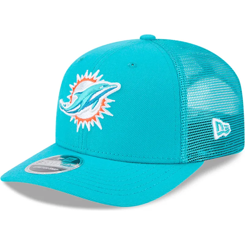 blaue-trucker-kappe-9seventy-stretch-snap-evergreen-der-miami-dolphins-nfl-von-new-era