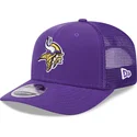 violette-trucker-kappe-9seventy-stretch-snap-evergreen-der-minnesota-vikings-nfl-von-new-era