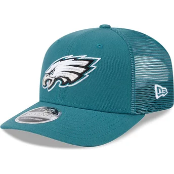 Gorra trucker verde 9SEVENTY Stretch Snap Evergreen de Philadelphia Eagles NFL de New Era