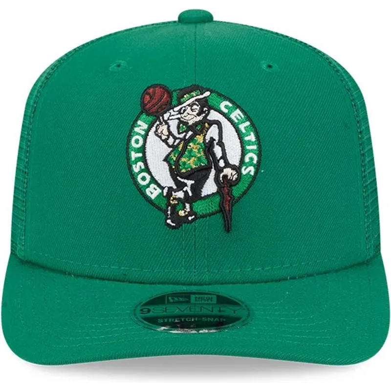 grune-trucker-kappe-9seventy-stretch-snap-evergreen-der-boston-celtics-nba-von-new-era