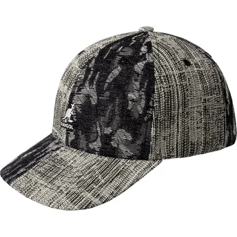 Sapkák ívelt fekete állítható Denim Mashup Black Topstitch Kangol
