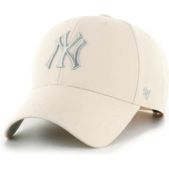 Beige kurvad keps snapback MVP Ballpark New York Yankees MLB från 47 Brand
