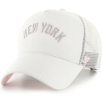 Beige och rosa trucker-keps Offside DT Soft Glow Script från New York Yankees MLB av 47 Brand