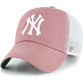 Trucker-Cap rosa Clean Up Trawler von New York Yankees MLB von 47 Brand