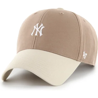 Sapkák ívelt barna állítható pánt MVP Base Runner Two Tone Legend New York Yankees MLB 47 Brand