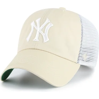 Sapkák ívelt bézs snapback Clean Up Trawler New York Yankees MLB 47 Brand