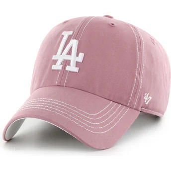Cap ívelt роза регулируема лента Clean Up Contrast Stitch Los Angeles Dodgers MLB 47 Brand