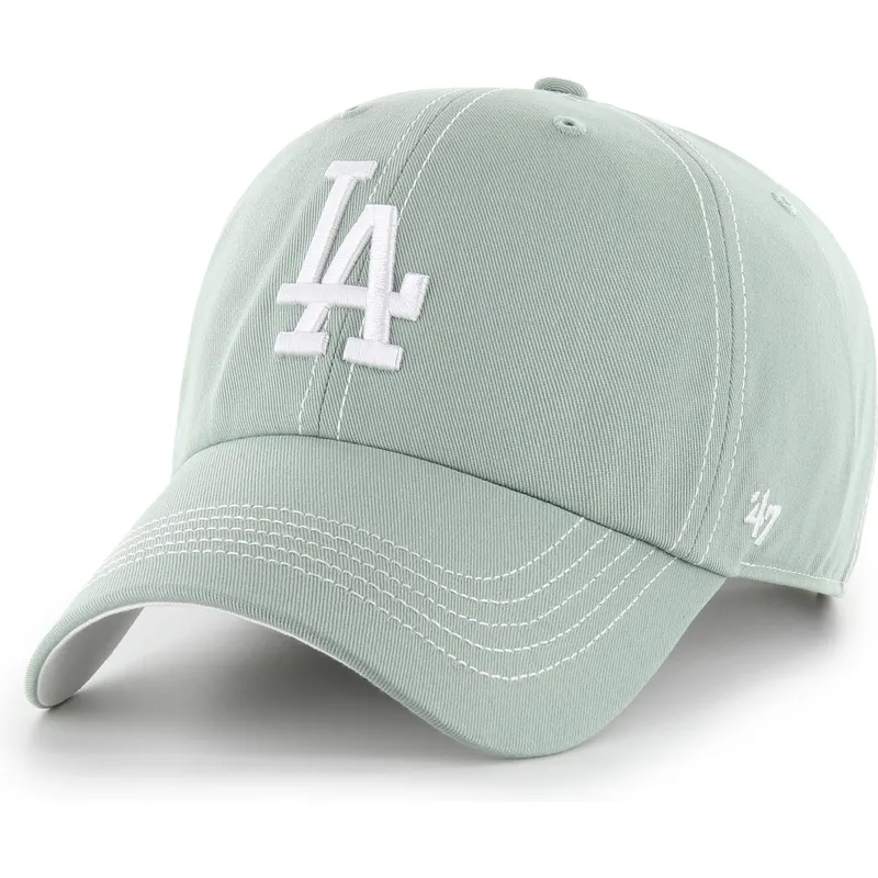 cap-ivelt-zelen-reguliruema-lenta-clean-up-contrast-stitch-los-angeles-dodgers-mlb-47-brand