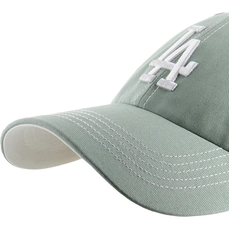 cap-ivelt-zelen-reguliruema-lenta-clean-up-contrast-stitch-los-angeles-dodgers-mlb-47-brand