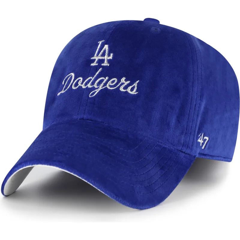 blaue-verstellbare-curved-cap-clean-up-spirited-der-los-angeles-dodgers-mlb-von-47-brand