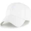 weisse-verstellbare-gebogene-kappe-mit-weissem-logo-clean-up-contemporary-two-tone-der-new-york-yankees-mlb-von-47-brand