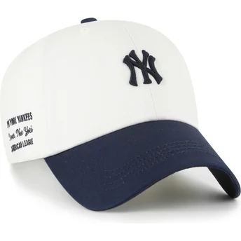 Sapkák ívelt bézs állítható pánt Clean Up Contemporary Two Tone New York Yankees MLB 47 Brand