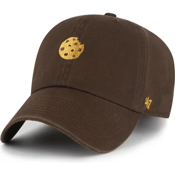 Gorra curva marrón ajustable Cookie Clean Up Food Base Runner Icon de 47 Brand