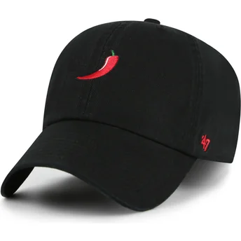 Gorra curva negra ajustable Guindilla Clean Up Food Base Runner Icon de 47 Brand