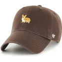 gorra-curva-marron-ajustable-clean-up-dog-base-runner-de-47-brand