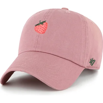Sapkák ívelt rózsaszín állítható pánt Strawberry Fruit Clean Up Base Runner Icon 47 Brand