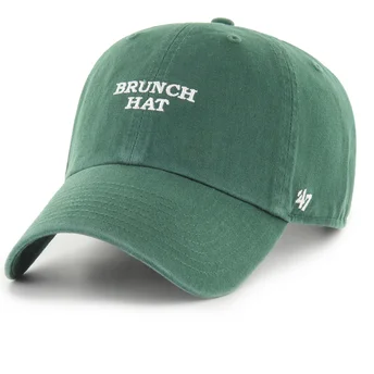 47 Brand Curved Brim Brunch Hat Phrase Clean Up Base Runner Icon Green Adjustable Cap