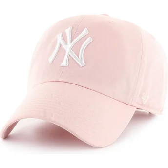 Sapkák ívelt rózsaszín állítható pánt Clean Up New York Yankees MLB 47 Brand