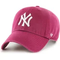 47-brand-curved-brim-clean-up-galaxy-new-york-yankees-mlb-red-adjustable-cap