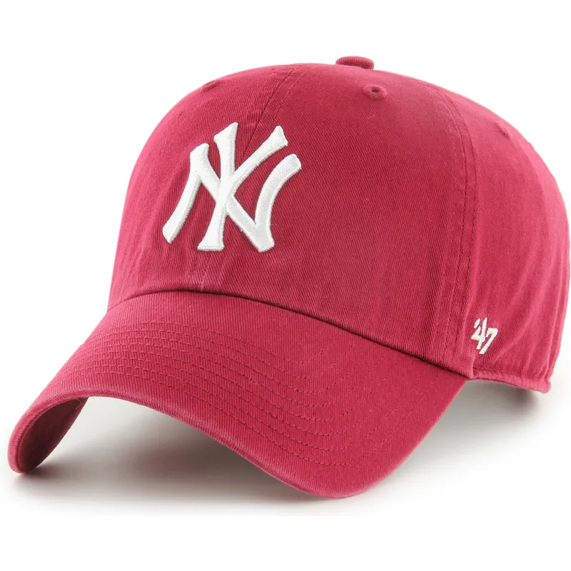 cap-ivelt-cherven-reguliruema-lenta-clean-up-new-york-yankees-mlb-47-brand