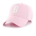 rosa-verstellbare-curved-cap-clean-up-der-boston-red-sox-mlb-von-47-brand