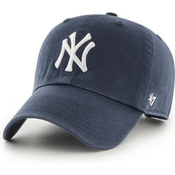 Sapkák ívelt sötétkék állítható Clean Up New York Yankees MLB 47 Brand
