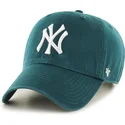 47-brand-curved-brim-clean-up-pacific-green-new-york-yankees-mlb-green-adjustable-cap