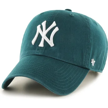 Sapkák ívelt zöld állítható Clean Up Pacific Green New York Yankees MLB 47 Brand
