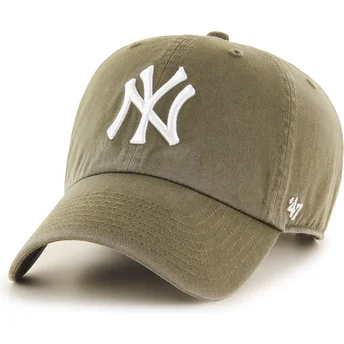 Grüne verstellbare Curved Cap Clean Up Sandalwood der New York Yankees MLB von 47 Brand