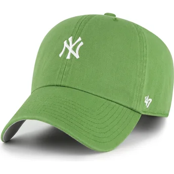 Gorra curva verde ajustable Clean Up Base Runner Fatigue Green de New York Yankees MLB de 47 Brand