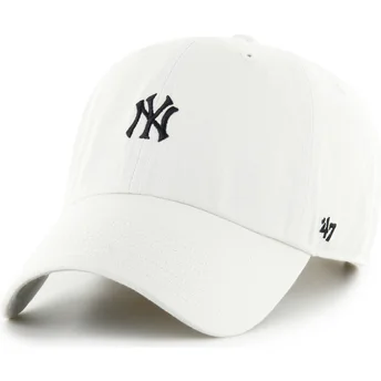 Beige gebogene verstellbare Kappe Clean Up Base Runner der New York Yankees MLB von 47 Brand