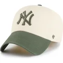 sapkak-ivelt-bezs-allithato-clean-up-two-tone-no-loop-label-new-york-yankees-mlb-47-brand