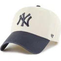 sapkak-ivelt-bezs-allithato-clean-up-two-tone-no-loop-label-new-york-yankees-mlb-47-brand