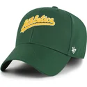grune-verstellbare-gebogene-kappe-mvp-ballpark-script-shot-von-oakland-athletics-mlb-von-47-brand