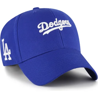 47 Brand Curved Brim MVP Ballpark Script Shot Los Angeles Dodgers MLB Blue Adjustable Cap