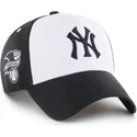 svart-och-vit-bojd-keps-snapback-mvp-replica-sure-shot-fran-new-york-yankees-mlb-av-47-brand