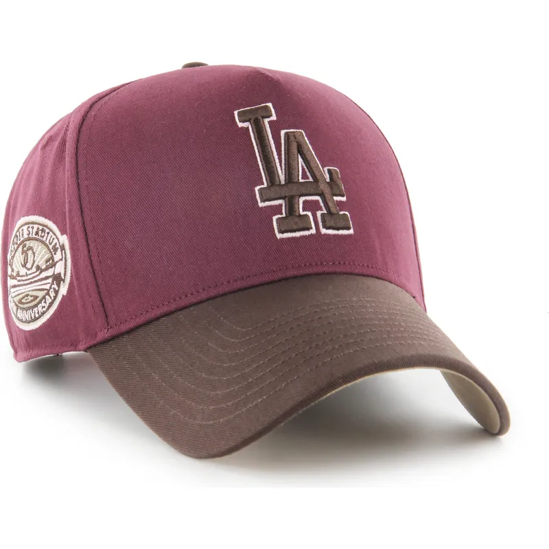 cap-ivelt-cherven-snapbek-granate-mvp-dt-sure-shot-two-tone-cotton-los-angeles-dodgers-mlb-47-brand