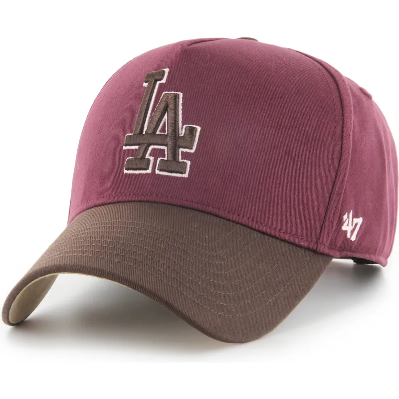 cap-ivelt-cherven-snapbek-granate-mvp-dt-sure-shot-two-tone-cotton-los-angeles-dodgers-mlb-47-brand