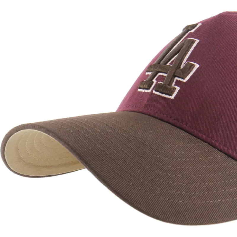 cap-ivelt-cherven-snapbek-granate-mvp-dt-sure-shot-two-tone-cotton-los-angeles-dodgers-mlb-47-brand