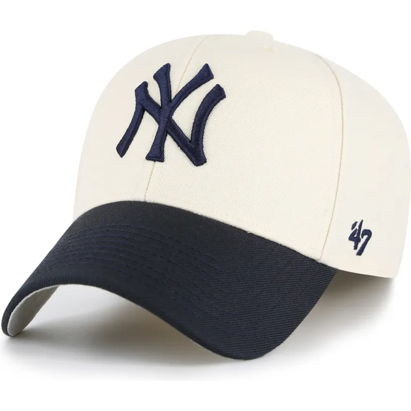 cap-ivelt-bezhov-reguliruema-lenta-mvp-two-tone-new-york-yankees-mlb-47-brand