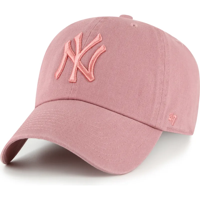sapkak-ivelt-rozsaszin-allithato-clean-up-new-york-yankees-mlb-47-brand