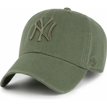 Gorra curva verde ajustable con logo verde Clean Up de New York Yankees MLB de 47 Brand